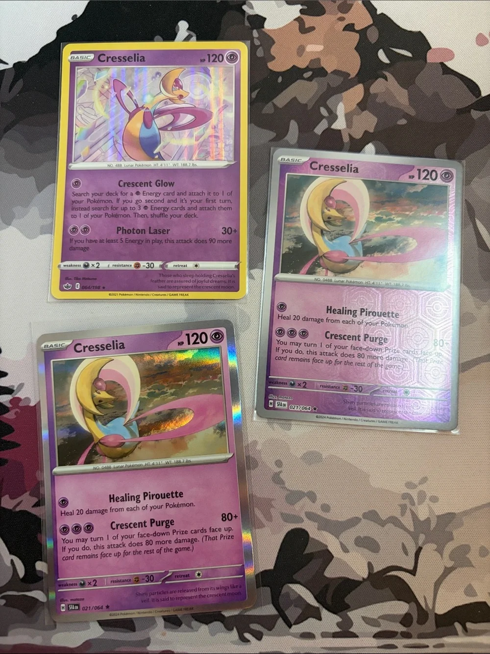 Cresselia Character Holo Reverse Holo Pokémon Card Lot 🌙 | 3 Cards ✨5/$25✨
